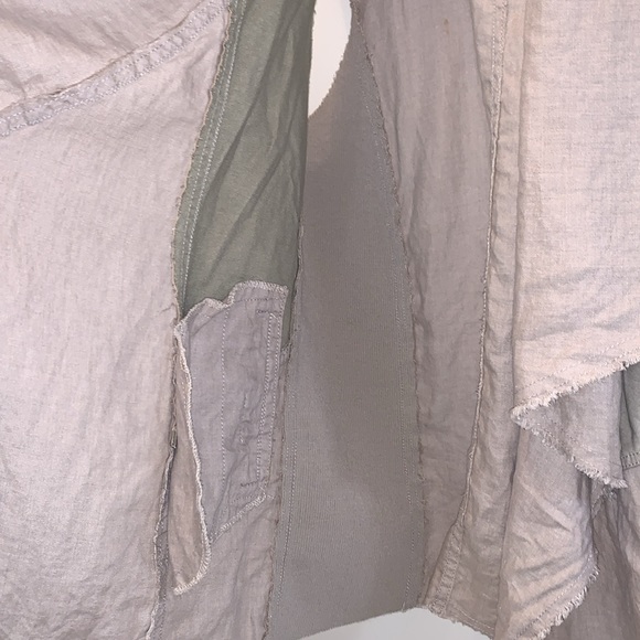 JAKETT ETC Linen & Leather Vest - Picture 5 of 10